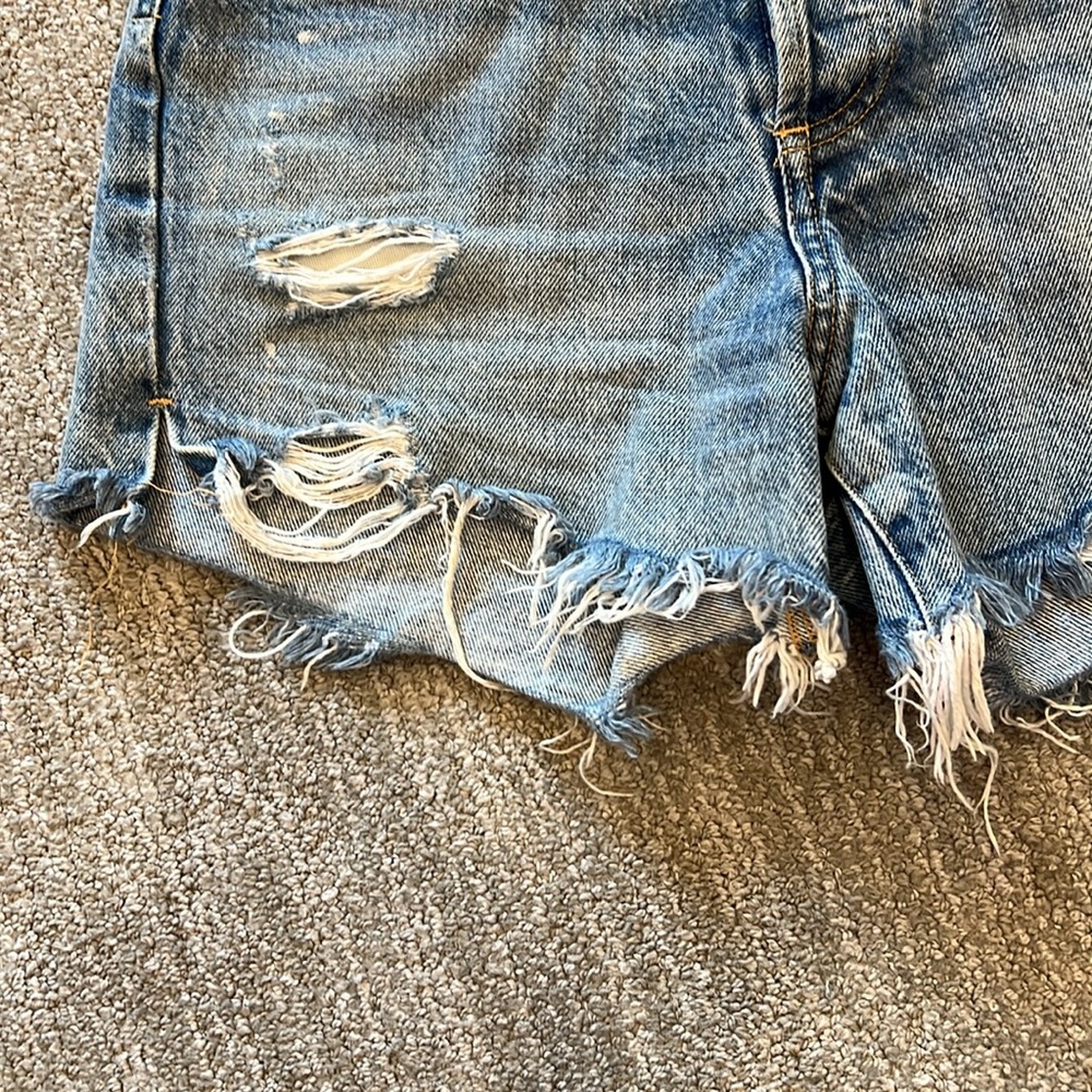 AGOLDE Dee Ultra High Rise Ricochet Denim Short - Picture 4 of 10